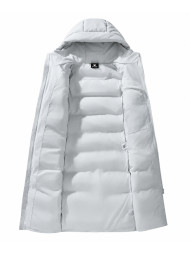 Пуховик KELME Men's Long Cotton Coat Light Gray