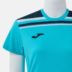 ФУТБОЛКА С КОРОТКИМ РУКАВОМ TOLEDO II ФЛУОРЕСЦЕНТНЫЙ БИРЮЗОВЫЙ ТЕМНО-СИНИЙ