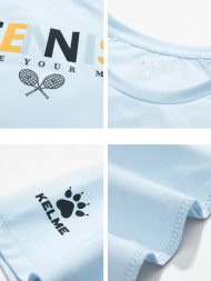 Футболка KELME Round Neck Short Sleeve T-Shirt Light Blue