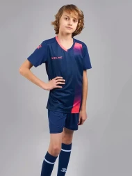 Детская футбольная форма KELME Short Sleeve Football Kid (Dark Blue/Pink)