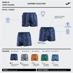 BERMUDA DE BAÑO SANTA MÓNICA CORAL NARANJA