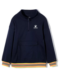 Детская олимпийка KELME Boys Half Cardigan Sweater Dark Blue