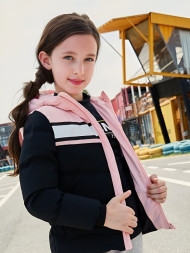 Детский пуховик KELME Girl's Down Jacket (Black/Pink)