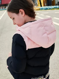 Детский пуховик KELME Girl's Down Jacket (Black/Pink)