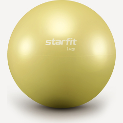 Медбол STARFIT GB-703, 1 кг, желтый пастель
