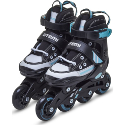 Раздвижные роликовые коньки-кеды для детей черные, Abec7, Размер, 27-30, AJIS-1602 ATEMI