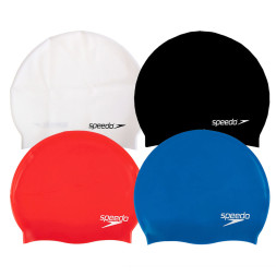 Шапочка для плав. дет. SPEEDO Plain Flat Silicone Cap Jr, 8-709900001, ЧЕРНЫЙ, силикон