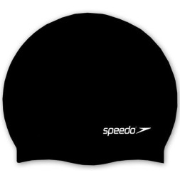 Шапочка для плав. дет. SPEEDO Plain Flat Silicone Cap Jr, 8-709900001, ЧЕРНЫЙ, силикон