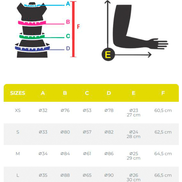 Гидрокостюм для плавания женский SALVAS Alfa MS0072-L чёрно-жёлтый