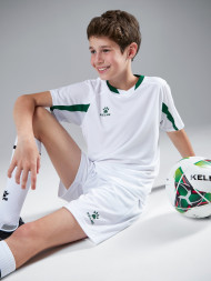 Детская футбольная форма KELME Football Suit (White/Green)