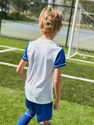 Детская футбольная форма KELME Short Sleeve Football Set Kids (White/Blue)