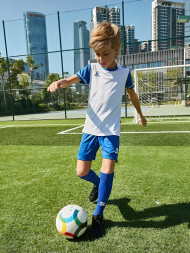 Детская футбольная форма KELME Short Sleeve Football Set Kids (White/Blue)