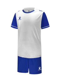 Детская футбольная форма KELME Short Sleeve Football Set Kids (White/Blue)