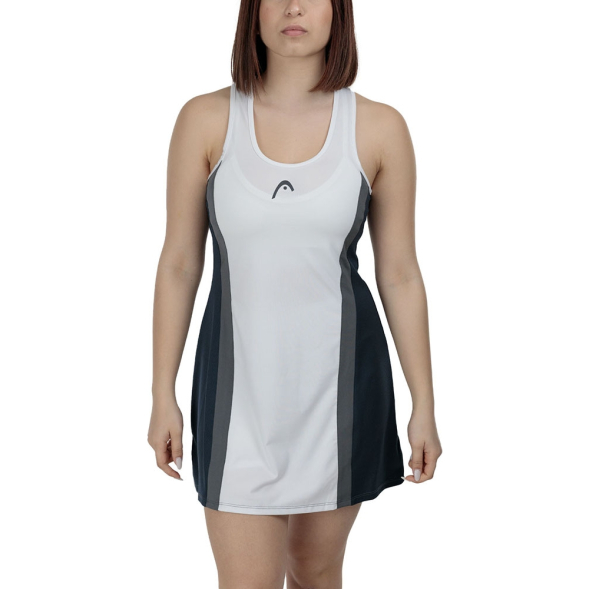 Платье HEAD Club 25 Dress W 814745-NVWH-XS, р XS, 85% полиэстер 15% эластан, белый