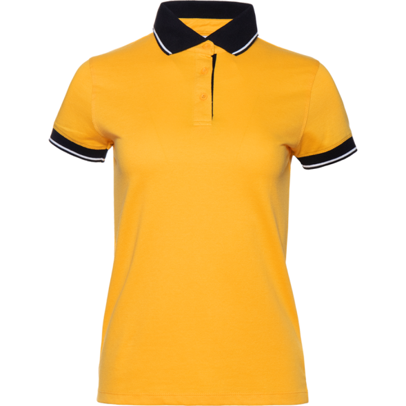 Рубашка поло женская STAN с контрастными деталями хлопок/полиэстер 185, 04CW