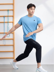 Футболка KELME Round Neck Short Sleeve T-Shirt Light Blue