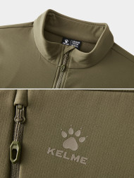Демисезонная куртка KELME Stand-up Collar Fleece-lined Woven Coat Khaki