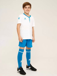 Детская футбольная форма KELME Short Sleeve Football Set (Kids) (White/Light Blue)