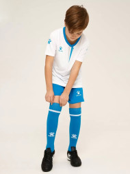 Детская футбольная форма KELME Short Sleeve Football Set (Kids) (White/Light Blue)