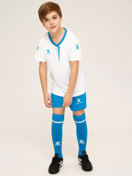 Детская футбольная форма KELME Short Sleeve Football Set (Kids) (White/Light Blue)