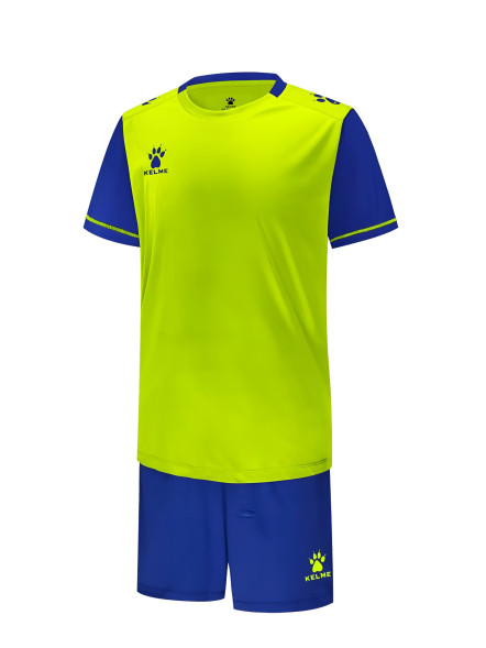 Детская футбольная форма KELME Short Sleeve Football Set Kids (Light Green/Blue)