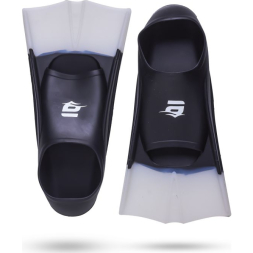 OMP-500 ласты тренировочные Atemi, силикон, р-р (43-44), черн/бел.