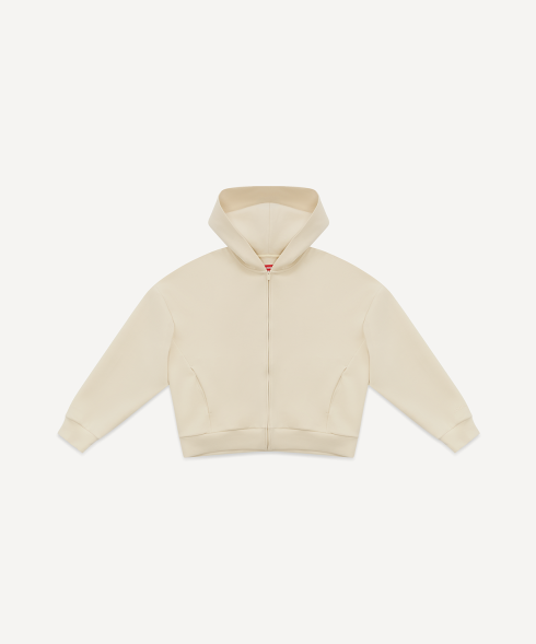 Худи на молнии JOGEL 360 Soft Zip Hoodie W Relaxed Fit, молочный