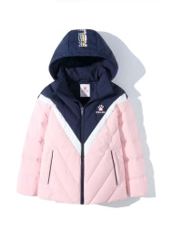 Детский пуховик KELME Girl's Down Jacket (Pink/Dark Blue)