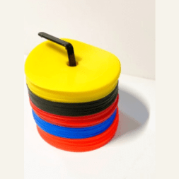 Маркеры резиновые, плоские, 5 цветов, 50 шт, на металлическом держателе