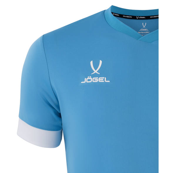 Футболка игровая JÖGEL DIVISION PerFormDRY Union Jersey, голубой/белый/белый