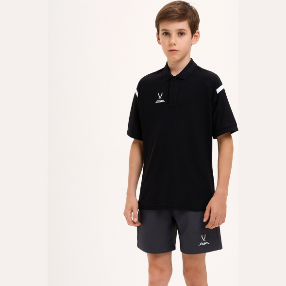 Поло JÖGEL CAMP 2 Poly Polo, черный, детский