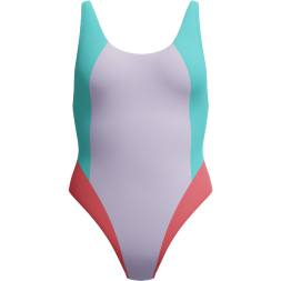 Купальник SPEEDO Colourblock 2.0 Muscleback, 8-00480317934, р.XL, полиэстер, эластан, лилово-бирюзово-коралловый