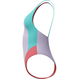 Купальник SPEEDO Colourblock 2.0 Muscleback, 8-00480317934, р.XL, полиэстер, эластан, лилово-бирюзово-коралловый