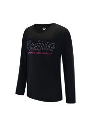 Детский лонгслив KELME Girls Long Sleeve T-Shirt Black