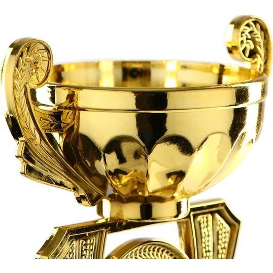 Кубок 182C, зол., подставка пластик, 21 × 10.5 × 7.5 см