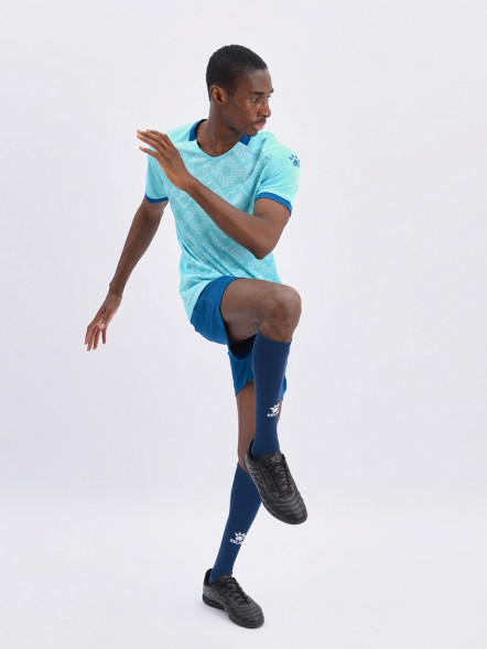 Футбольная форма KELME Short-Sleeved Football Suit (Light Blue/Dark Blue)