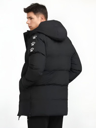Пуховик KELME Hooded Medium Padded Jacket Black