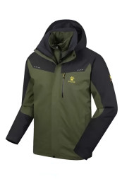 Куртка утепленная KELME Men's Jacket (Two-Piece Suit) (Green/Black)