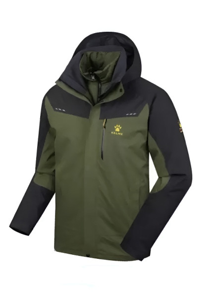 Куртка утепленная KELME Men's Jacket (Two-Piece Suit) (Green/Black)