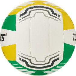 Мяч вол. TORRES VB 650, V32425, р.5, синт.кожа полиуретан, клееный, бут.кам, бел-зелено-желт
