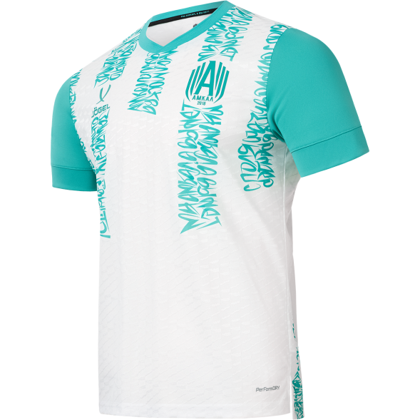 Футболка игровая JOGEL AMKAL PerFormDRY Jersey, белый/бирюзовый