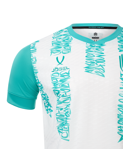Футболка игровая JOGEL AMKAL PerFormDRY Jersey, белый/бирюзовый