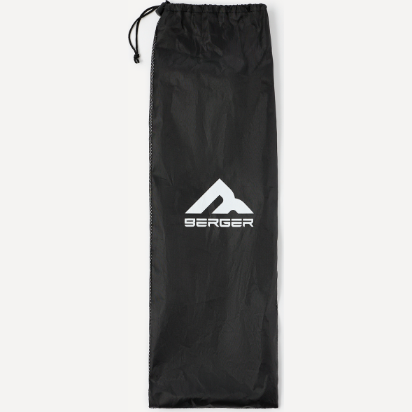 Треккинговые палки Berger Hiking Peak, 120-135 см, 4-секционные, складные, темно-серый/горчичный