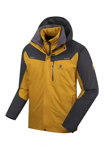 Куртка утепленная KELME Men's Jacket (Two-Piece Suit) (Yellow/Dark Grey)