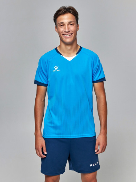 Футбольная форма KELME Short Sleeve Football Suit (Light Blue/Dark Blue)