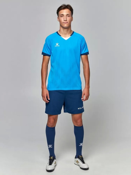 Футбольная форма KELME Short Sleeve Football Suit (Light Blue/Dark Blue)