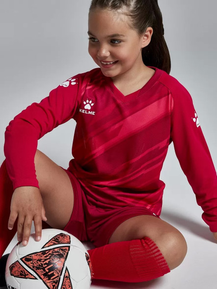 Детская вратарская форма KELME Long Sleeve Goalkeeper Suit Red