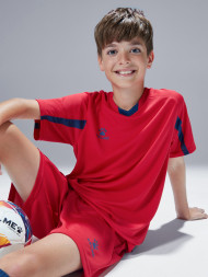 Детская футбольная форма KELME Football Suit (Red/Dark Blue)