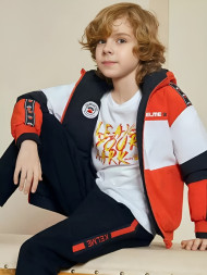 Куртка утепленная KELME Boys Double-Sided Woven Trench Coat Red