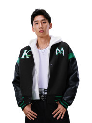 Бомбер KELME Baseball Jacket (Black/Green)